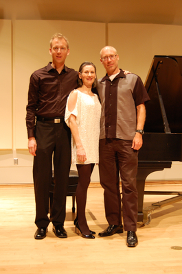 Hasse Borup and Mary Kathleen Ernst with composer Lansing McLoskey