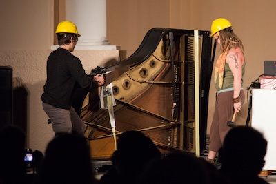 Destructors Orion Morton and JazzFlower Weigel in <em>I’m Sorry, Steinway</em>