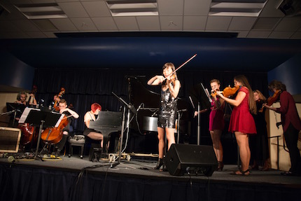 Supové and Choi with The New College Desolation Strings