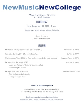 Program for the concert