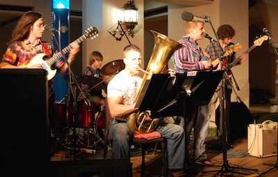 Sarasota Orchestra tubist Jay Hunsberger playing with Physical Plant at Crossroads 3